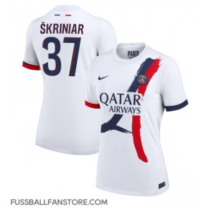 Paris Saint-Germain Milan Skriniar #37 Replik Auswärtstrikot Damen 2024-25 Kurzarm